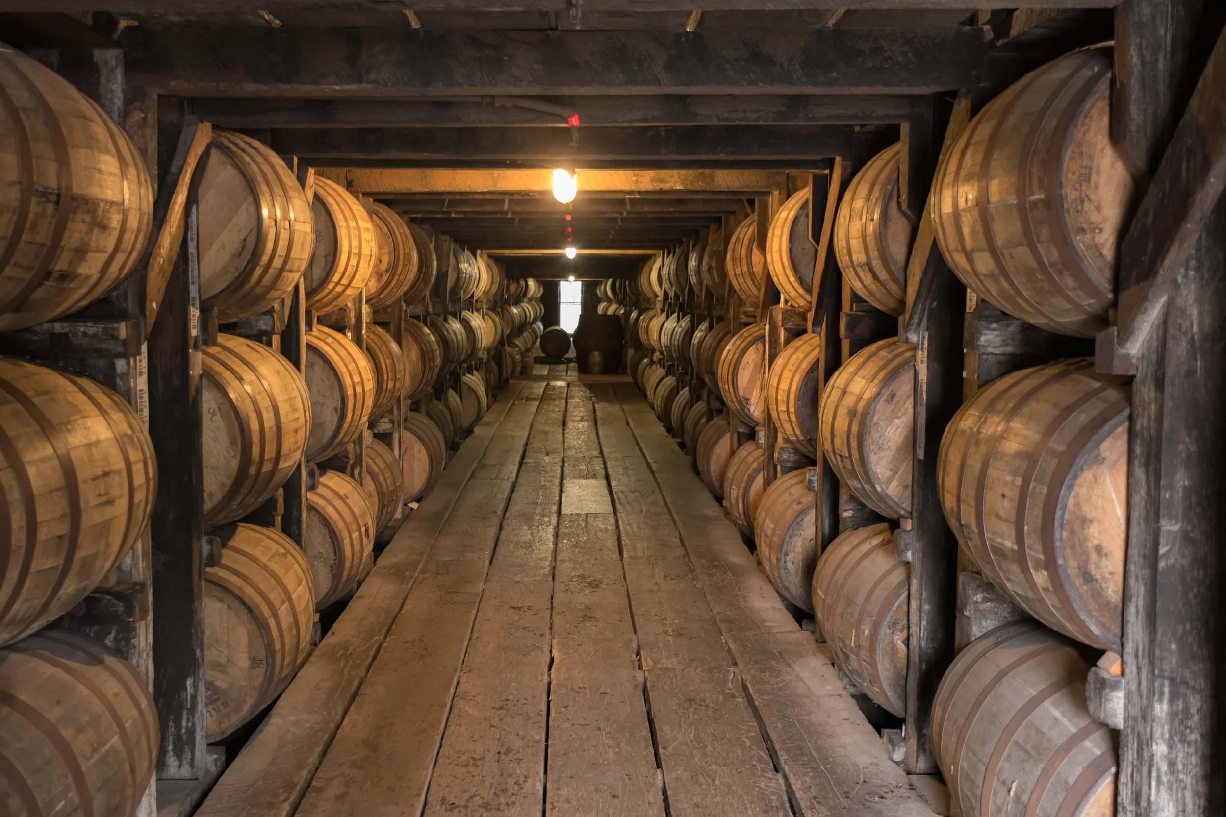 Kentucky bourbon aged in a charred oak barrel 