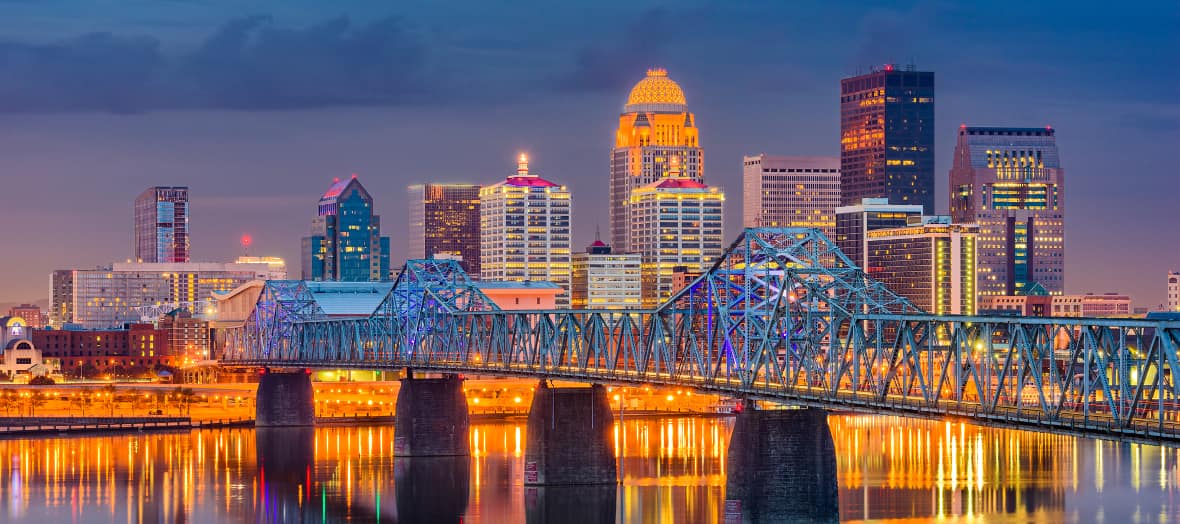 Louisville Kentucky Downtown Skyline